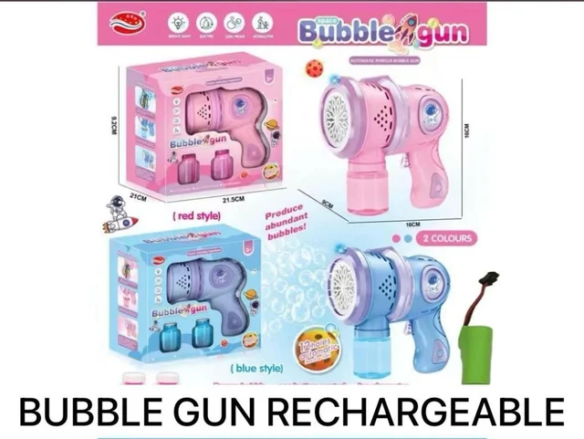 Chargeable bubble gun in space theme Premium quality