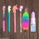 Homeoculture Combo Of Unicorn Stationery Pen Unicorn Pencil Unicorn Jumbo Pack Unicorn Combo Set For Girls Kids Unicorn Pen Pencil Kit 6 Pens Pencils Multicolor Best Gift Return Gift