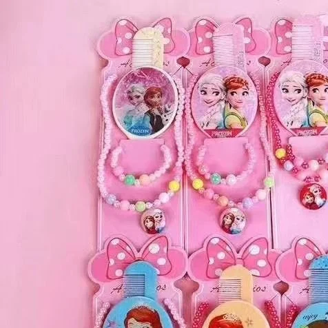 New accessories combo for ur princess Contains comb, mirror, necklace and bracelet Design random