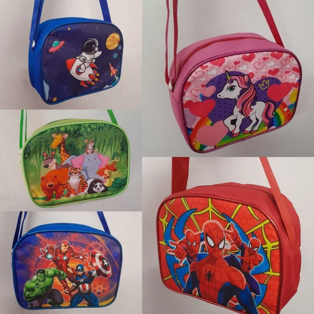 Homeoculture Kids sling bag with adjustable strap 4 characters available Unicorn š¦ Spiderman Mermaid š§āāļø Space