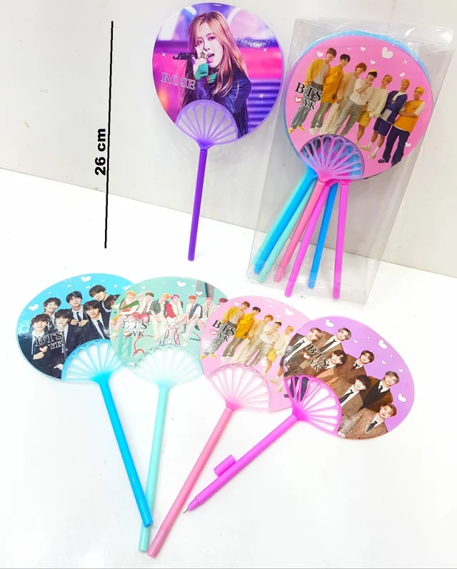 Homeoculture Pen plus fan 12 pcs Black pink BTS Unicorn