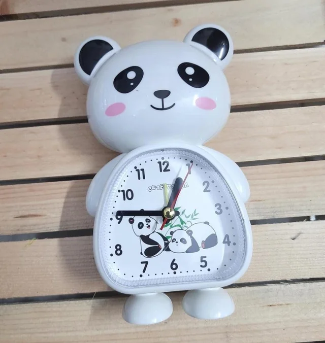 Homeoculture Panda Alarm clock With pen stand Box pack color as per availability pack of 1