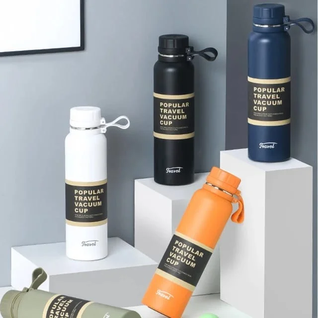 Homeoculture Best quality 304 steel water bottles ( 12 hours hot š„ / 12 hours cold āļø) High vaccum heat and cold for long time 1000 ML.