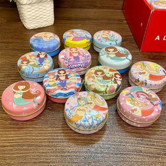 Homeoculture Round tin boxes premium quality 3 characters available Unicorn Mermaid Panda