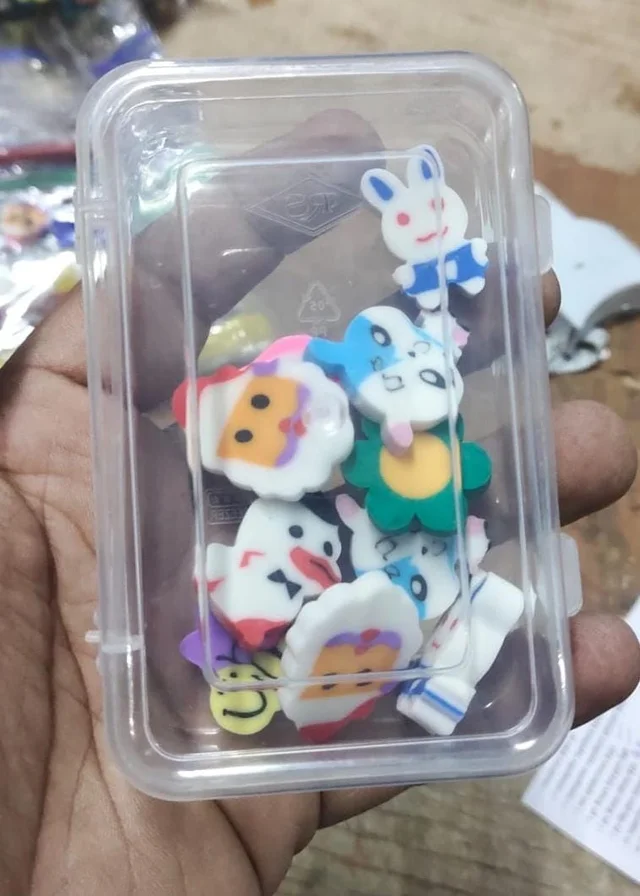Homeoculture Mini erasers in plastic box packing Approx 10-12 erasers in each
