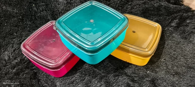 Plastic big square dibbi for kanjak. Buy 12 pcs. Color random only