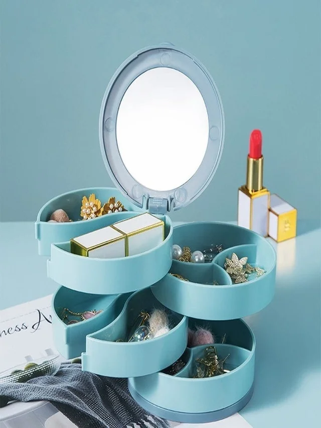 4 layer revolving jewellery organiser.Color random only