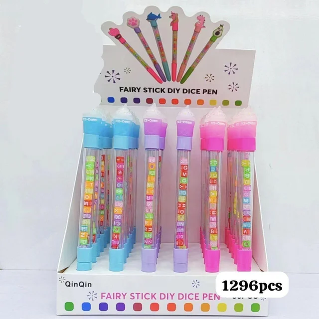 Name pens with alphabet beads insid
