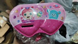 New metal piggy bank with lock and key