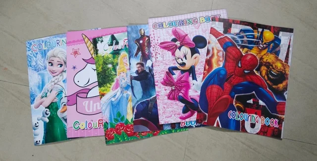 Coloring books Bigger than A4 size 16 coloring pages 2 sticker pages packs of 12