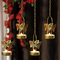 Hanging butterfly tealight holder