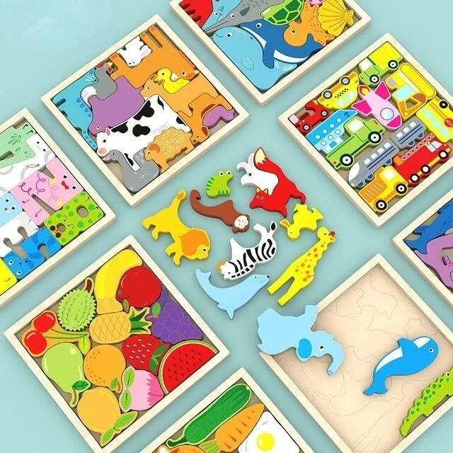Multi designs wooden puzzles Design random only no choice possible Real pic shared
