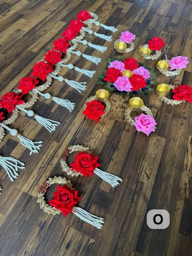 New rose bandanwar shubh labh n rangoli combo