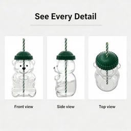 New starbucks teddy glass sipper - 36