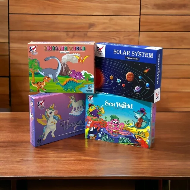 Jigsaw puzzle in box packing Buy set of 4.Real pic shared