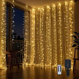 10 row warm curtain led with remote
