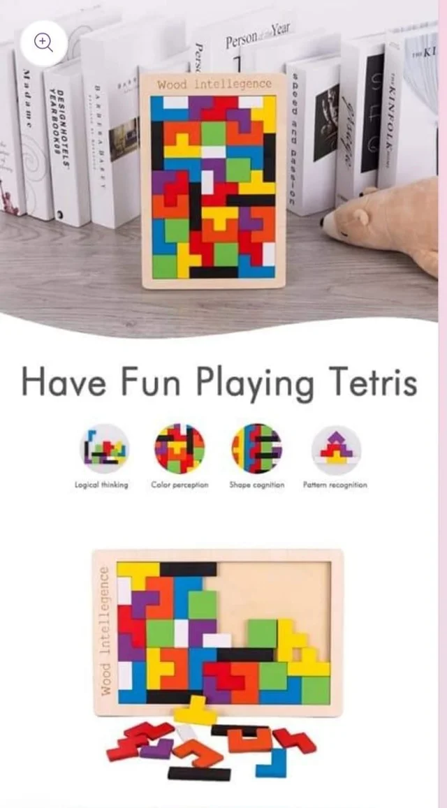 Wooden tetris game