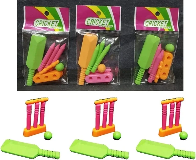 New cricket eraser sets - 12