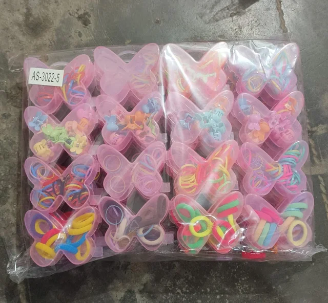 New butterfly shapes hair accessories box (4 layered)