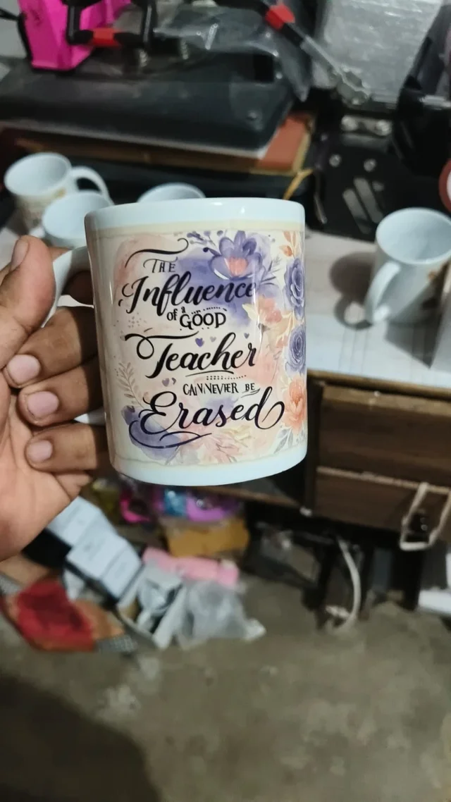 Customised ceramic mug for teachers day Any design can be printed