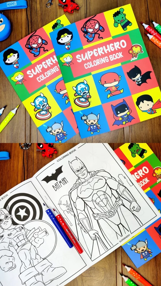 Restocked in new characters Premium quality A4 size coloring book
