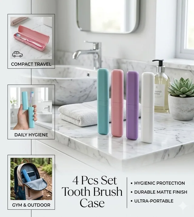 New arrival travel toothbrush cover set of 4
