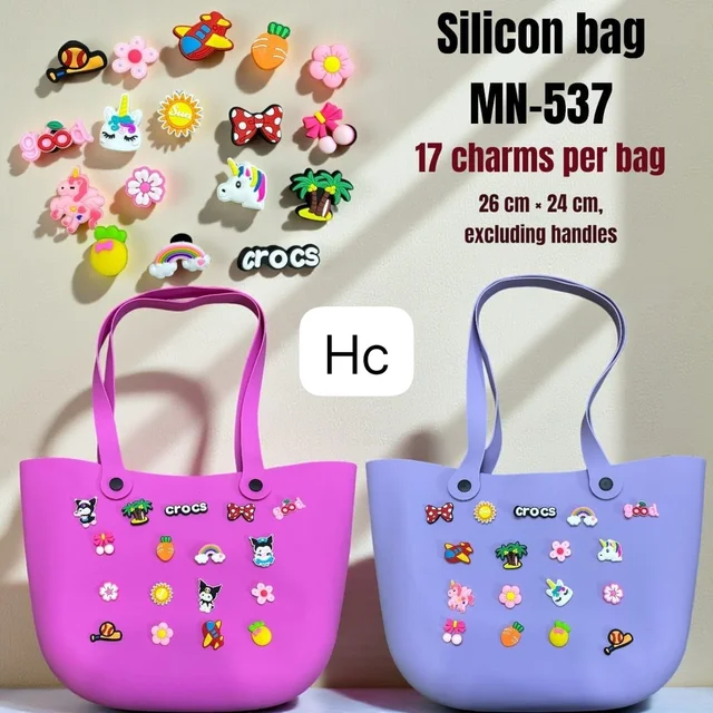 Stock clearance sale Beach silicon bags Premium quality With charms