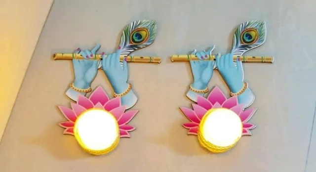 New tealight holders in mdf base 2 pcs Wax tealight included