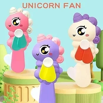 Kids manual unicorn theme fans