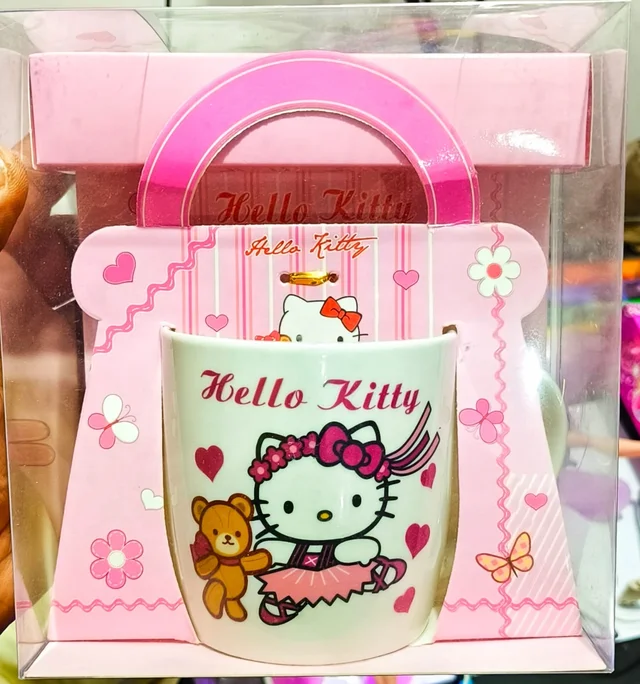 Premium quality Big size hello kitty ceramic mug in box packing