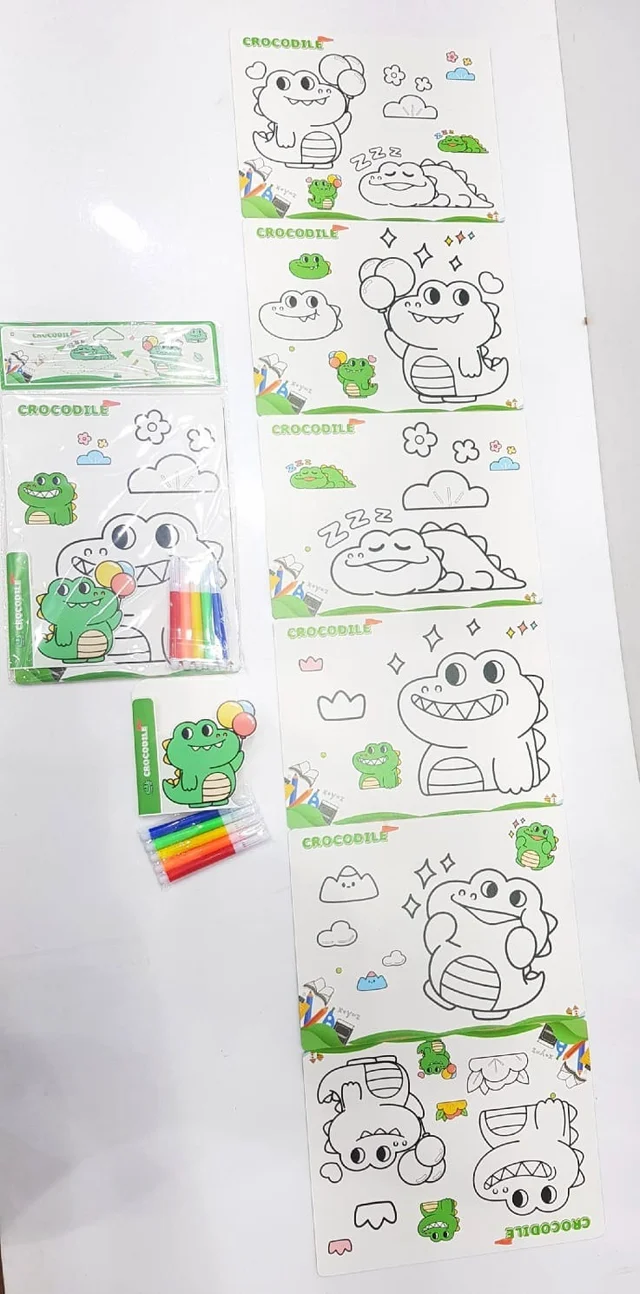 New diy coloring book with sticker n colors