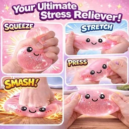 Cute Glitter Dumpling Squishy Toy Soft Slow Rising Stress Relief Squeeze Toy for Kids and Adults - 12