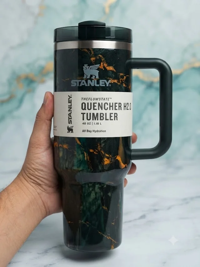 Printed stanley in marble Designs Premium Quality - Black