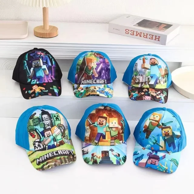 New printed caps for kids in kpop, minecraft and stitch