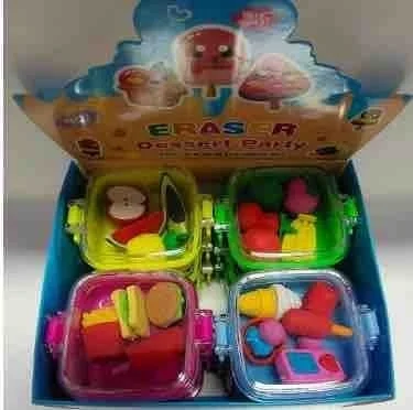 New arrival Erasers in plastic box packing