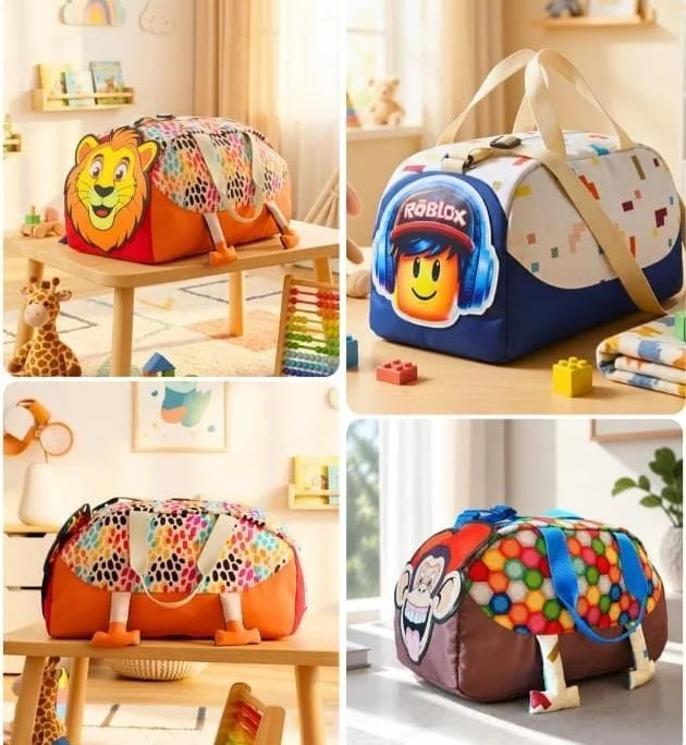 New arrival Premium 3D print duffle bags for kids Assorted designs Free shipping - Random