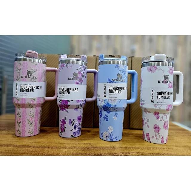 Stanley Printed Steel Sipper – 1 Pc | Fashionable, Durable, and Leak-Proof Bottle for Everyday Hydration - White