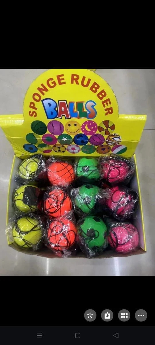 Sponge rubber balls with hand elastic band