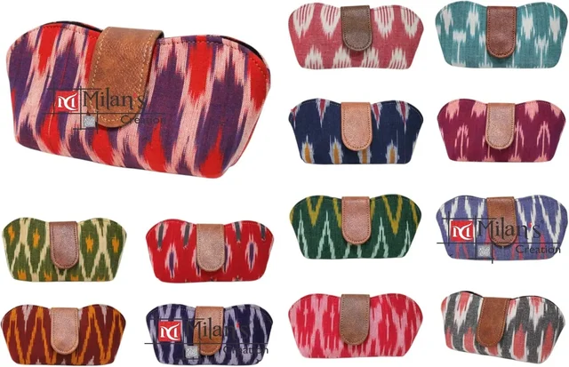 New arrival Ikkat print goggle case Premium quality