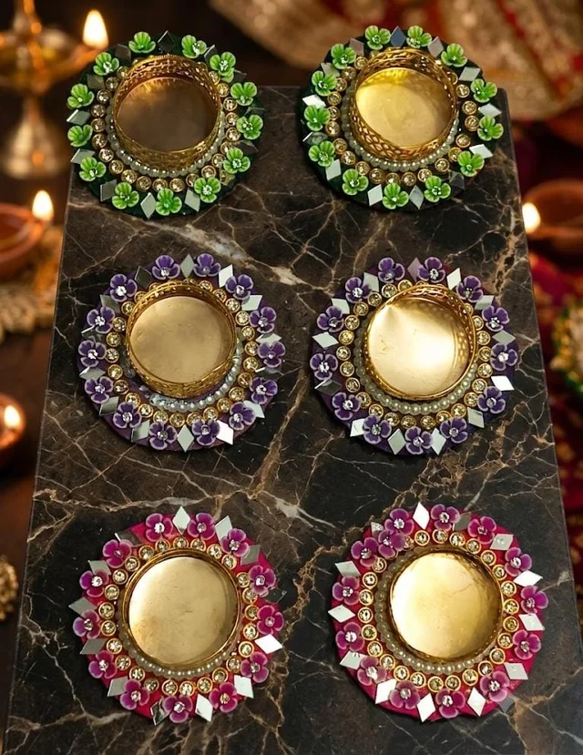 Premium quality decirative tealight holder With wax tealight