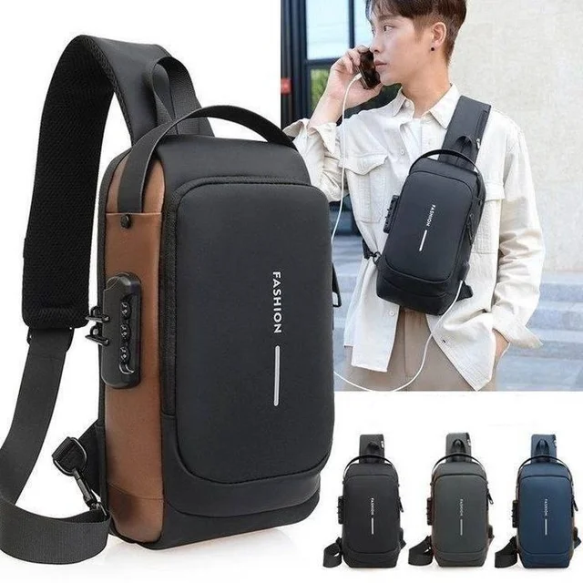 Waterproof Multi-Use Chest Bag With Power Bank Slot & Premium Quality. Color random only