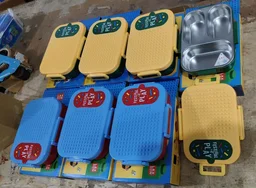 Restocked Lego steel 3 grid lunch box