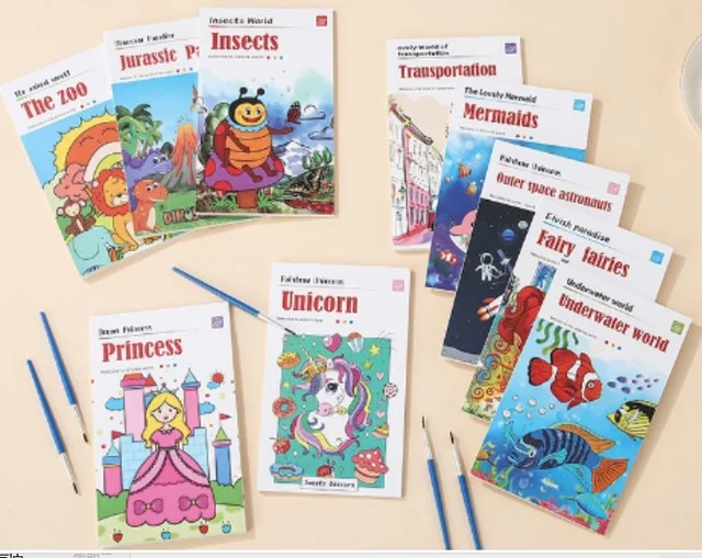 DIY coloring book with color palette big size