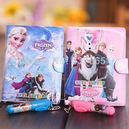 Mini Diary with Pen Dino, peppa pig, unicorn, frozen available