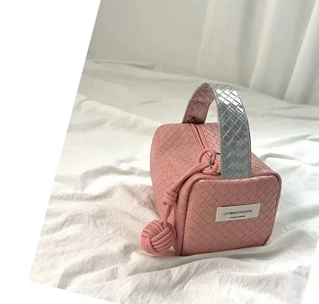 Braided Pattern New Hand Bag Small Bag Portable Makeup Bag Storage Bag