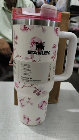 Stanley Printed Steel Sipper – 1 Pc | Fashionable, Durable, and Leak-Proof Bottle for Everyday Hydration - White