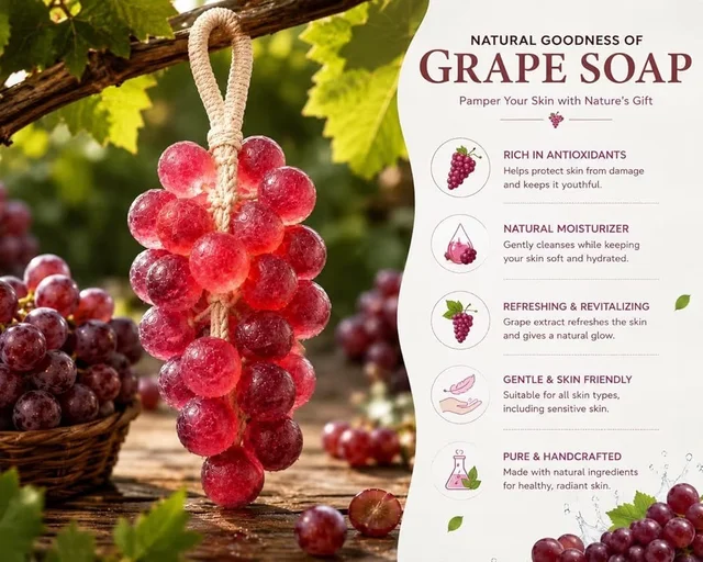 New arrival Hanging soaps in grapes in red n green color Premium quality