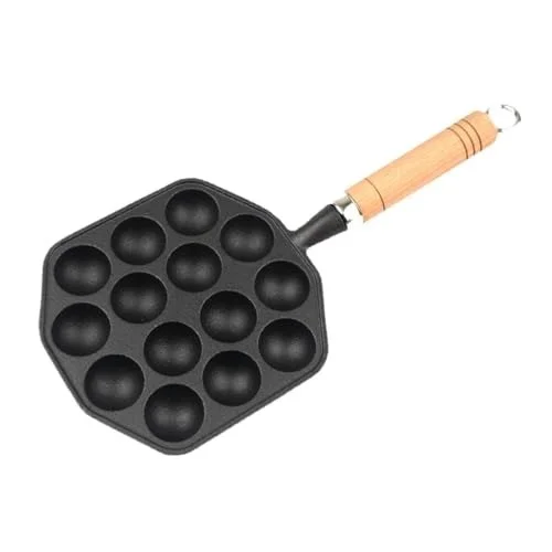 Grill Pan 14 Holes Takoyaki Ball Baking Dish for Home Indoor 14 hole appe maker