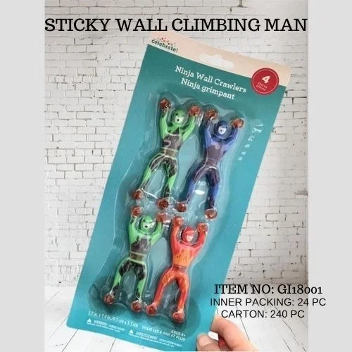 Superhero wall climbing toy set of 4