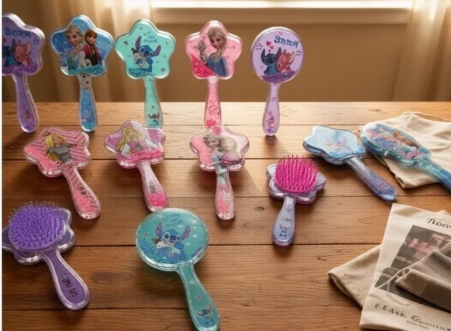 Fancy hair brush for kids 3 themes available stitch, barbie and frozen